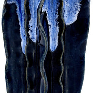 Luffa Tall Vase - Blue Effect