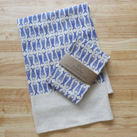 The High Fiber Handprinted Fish Kitchen Towel