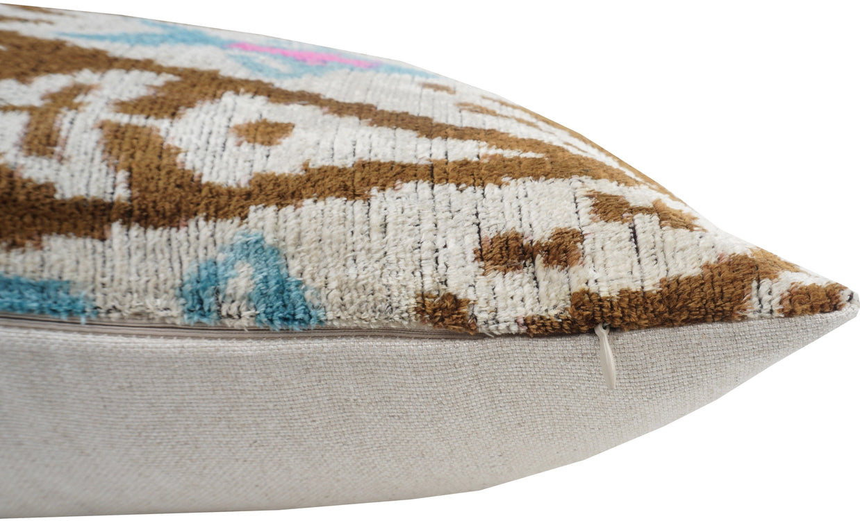 MD Home Handmade Ikat Silk/Velvet Pillowcase