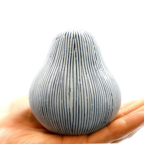 AFT Striped Gugu Pear Small Porcelain Bud Vase
