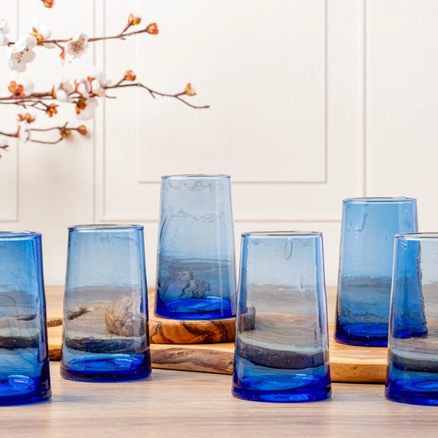 Verve Culture - Moroccan Cone Glassware - Blue