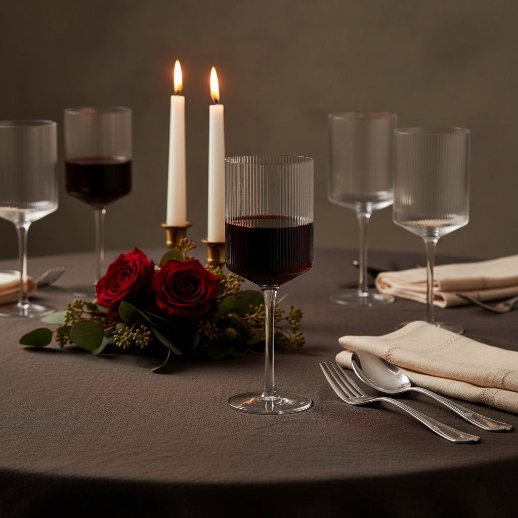 Crystal Ribbed Goblet