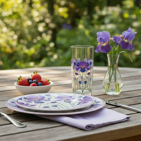 Purple Iris Collins Glass