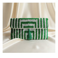 Silk Velvet Ikat Clutch