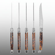 Laguiole Connoisseur 4 Piece Tortoise Steak Knife Set
