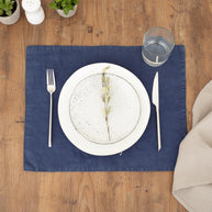 Linen Tales  Navy Linen Placemat