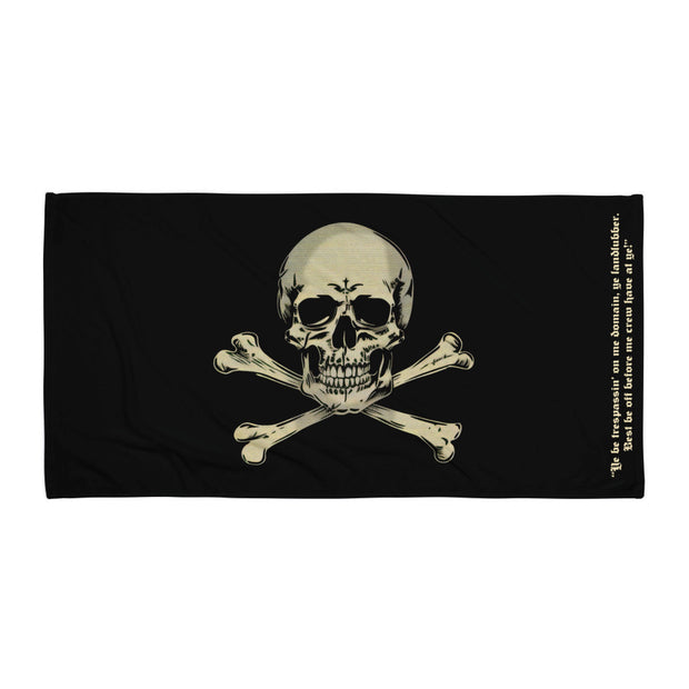 Skull and Bones Beach Towel