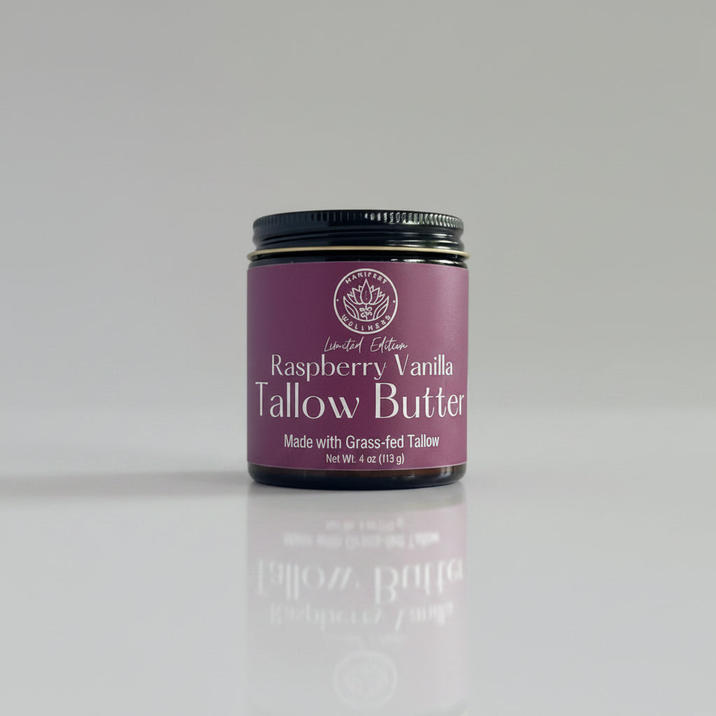 Manifest Wellness Organic Raspberry Vanilla Tallow Butter