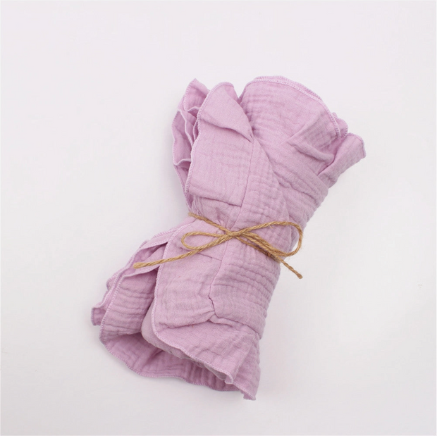 Annie & Charles Muslin Ruffle Trim Blanket