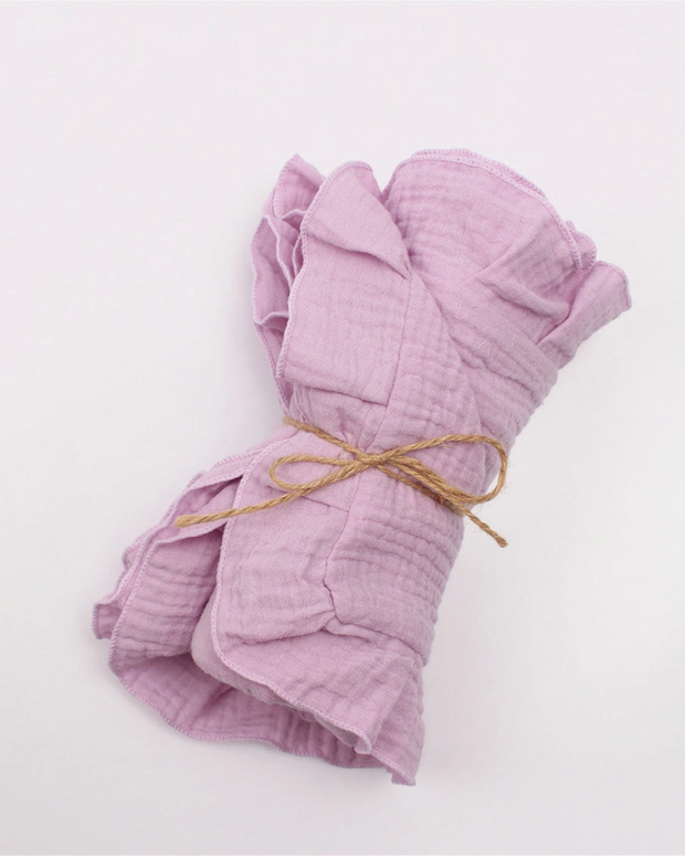 Annie & Charles Muslin Ruffle Trim Blanket