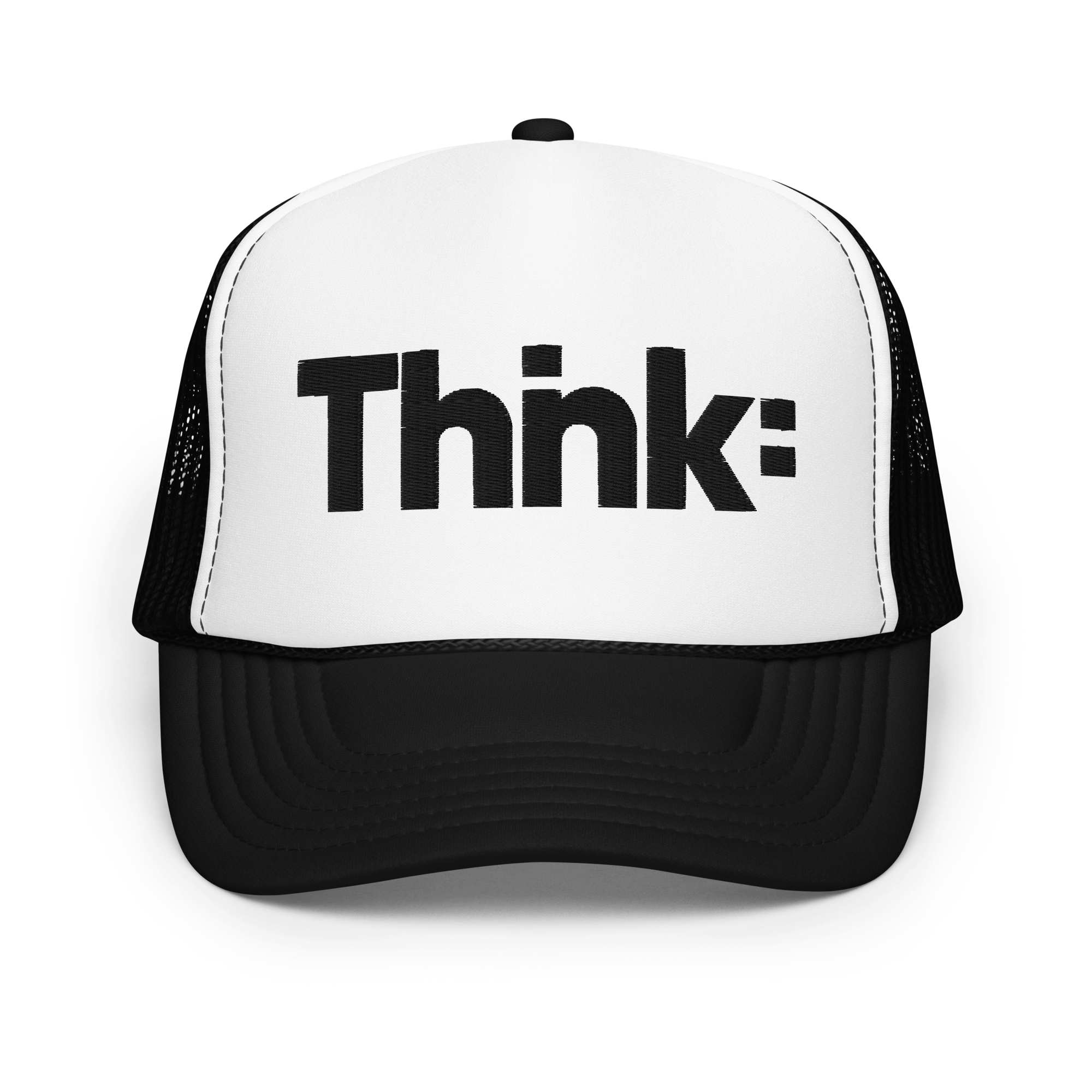 Thnk: Black and White Foam Trucker Hat