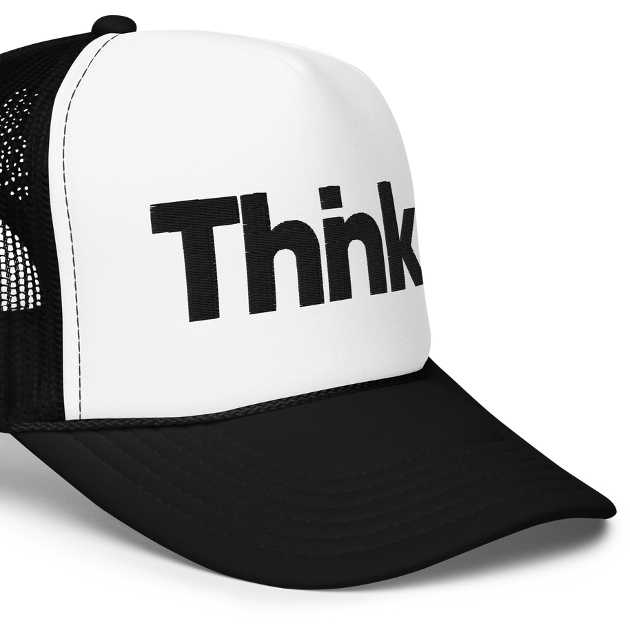 Thnk: Black and White Foam Trucker Hat