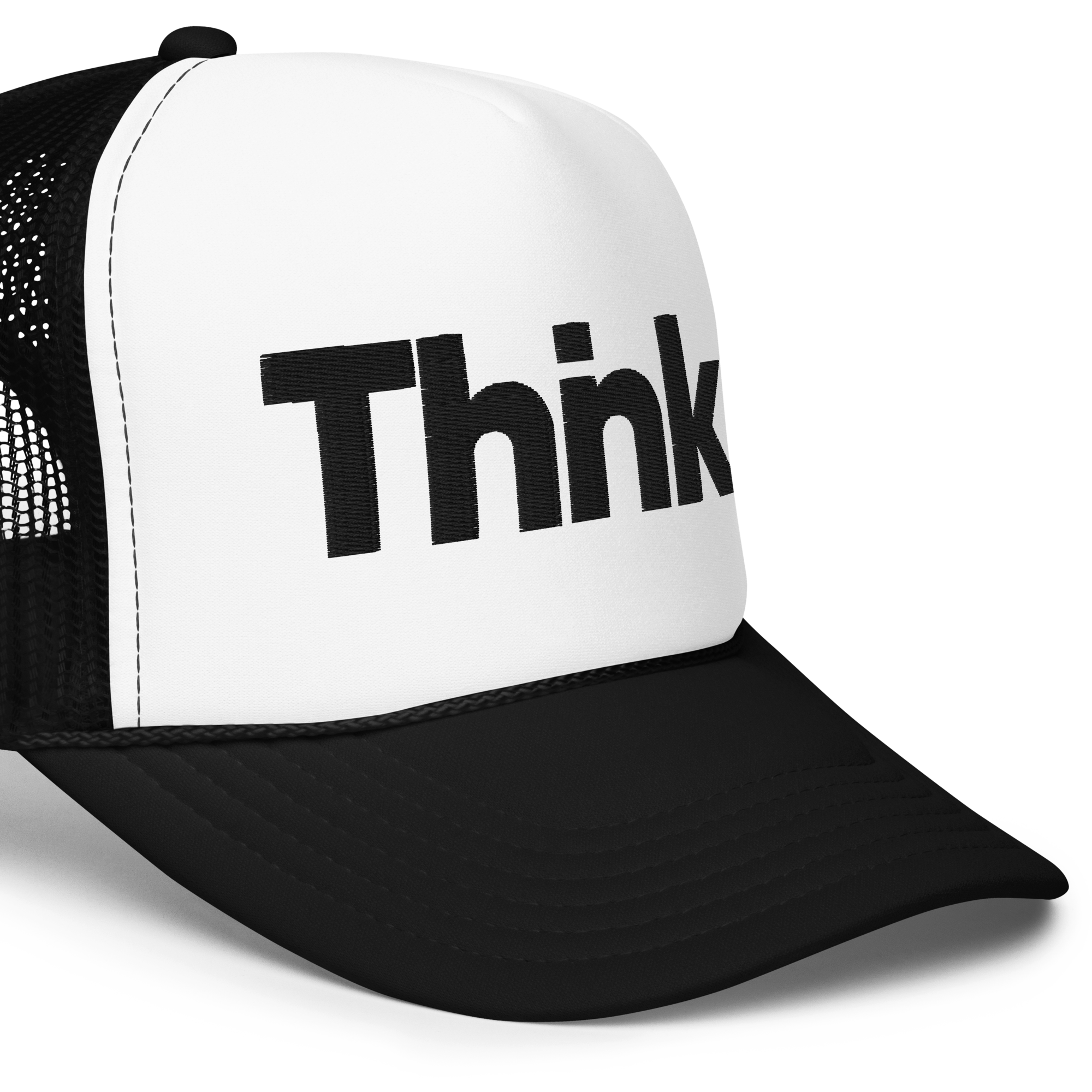 Thnk: Black and White Foam Trucker Hat