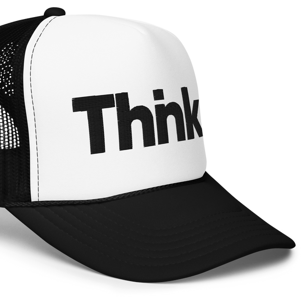 Thnk: Black and White Foam Trucker Hat