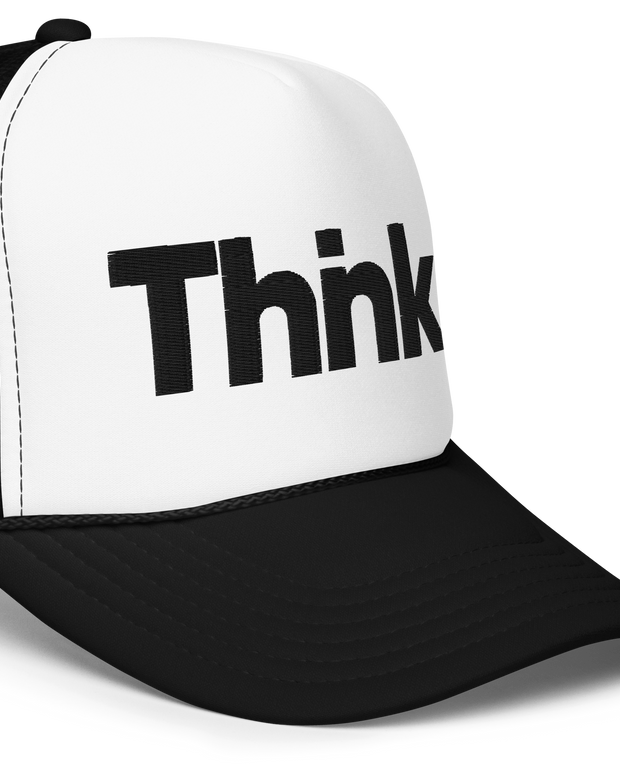 Thnk: Black and White Foam Trucker Hat